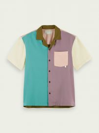 Colour Block Tencel Blend Shirt  at Scotch and Soda