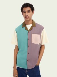 Colour Block Tencel Blend Shirt by Scotch & Soda at Scotch and Soda