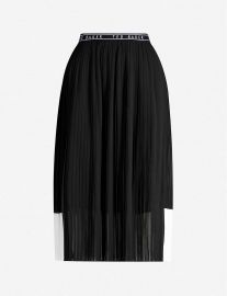 Colour-block pleated crepe skirt at Selfridges