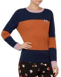 Colour by Numbers Bryonny Color-Blocked Cashmere Sweater at Bloomingdales