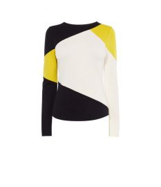 Colourblock Slim-Fit Top at Karen Millen