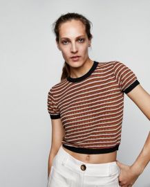 Coloured Stripe sweater at Zara