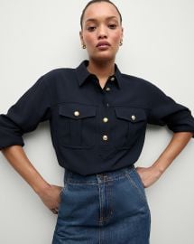 Colvin Top in Navy at Veronica Beard