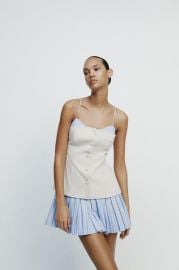 Combination Short Poplin Dress at Zara