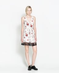 Combination lace dress at Zara