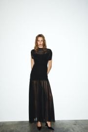 Combined Draped Midi Dress at Zara