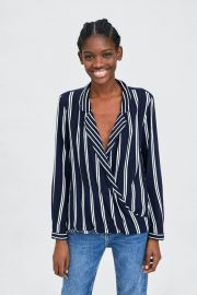 Combined wrap top at Zara