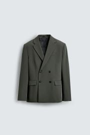 Comfort Fit Double Breasted Suit Blazer at Zara