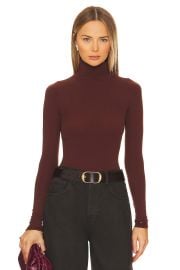 Commando Ballet Turtleneck Bodysuit In Copper at Revolve