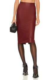 Commando Faux Leather Midi Skirt In Garnet at Revolve