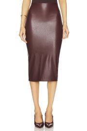 Commando Faux Leather Midi Skirt in Oxblood at Revolve