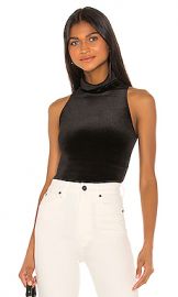 Commando Velvet Sleeveless Turtleneck Bodysuit in Black from Revolve com at Revolve