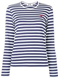 Comme Des Gar  231 ons Play Stripe Print  Jersey - Farfetch at Farfetch