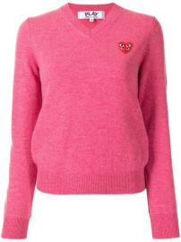 Comme Des Gar  ons Play Heart Logo Cotton Jumper - Farfetch at Farfetch