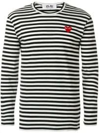 Comme Des Gar  ons Play Round Neck Striped Jumper - Farfetch at Farfetch