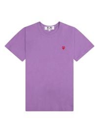 Comme Des Garons Play Small Heart short-sleeve T-shirt Purple at Farfetch
