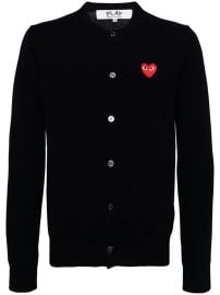 Comme Des Garons Play Wool Cardigan Blue at Farfetch