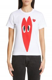 Comme des Gar  ons PLAY Stretch Heart Tee   Nordstrom at Nordstrom