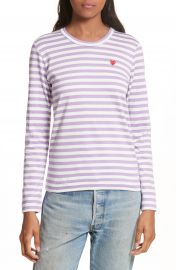 Comme des Gar  ons PLAY Stripe Tee at Nordstrom