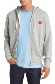Comme des Garçons PLAY Pixel PLAY Appliqué Zip Hoodie at Nordstrom