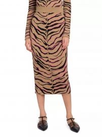 Compact Stretch-Wool Tiger Knit Skirt at Saks Fifth Avenue