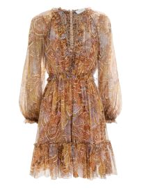 Concert Lace-Up Mini Dress Patchwork Paisley Online  Zimmermann at Zimmermann