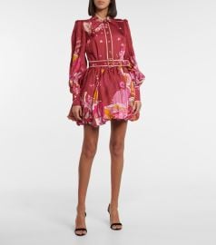 Concert printed silk twill shirt dress at Mytheresa