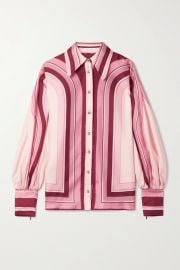 Concert striped silk-twill shirt at Net a Porter