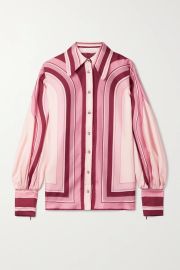 Concert striped silk-twill shirt at Net a Porter