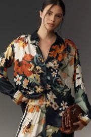 Conditions Apply Blooming Long Sleeve Collared Blouse2 at Anthropologie