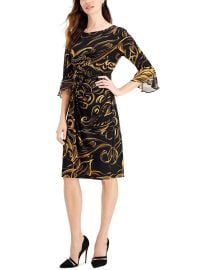 Connected Apparel Printed Midi Shift Dress at Macys