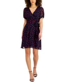 Connected Petite Twisted-Sleeve Fit Flare Dress Reviews - Dresses - Petites - Macys at Macys