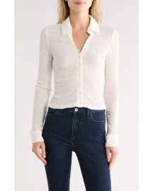 Connie Textured Weave Button-Up Shirt at Nordstrom