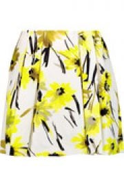 Connor pleated printed cotton and silk-blend mini skirt at The Outnet