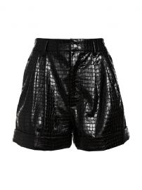 Conry Vegan Leather Pleat Cuff Shorts by Alice + Olivia at Saks Fifth Avenue