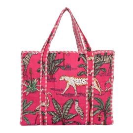 Conscious Yoga Collective The Ultimate Jungle Tote in Hot Pink at Wolf & Badger