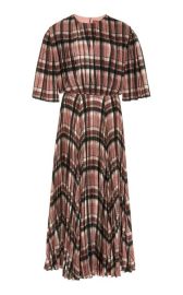 Constance Plaid Plisse Midi Dress By Altuzarra at Moda Operandi