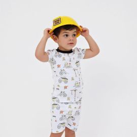 Construction Two Piece Pj SSShorts Baby Noomie at Noomie