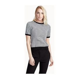 Contemporaine Organic cotton gingham sweater at Simons