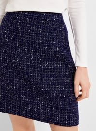 Contemporaine at Simons Dark blue tweed skirt at Simons