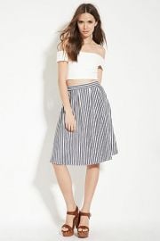 Contemporary Striped Skirt  LOVE21 - 2000173947 at Forever 21