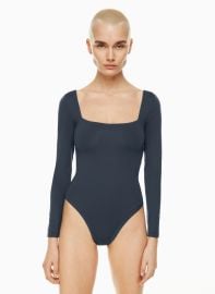 Contour Cheeky Long sleeve Bodysuit in Total Eclipse at Aritzia