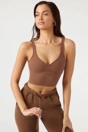 Contour Crop Tank - Sueded Mocha - at JOAH BROWN