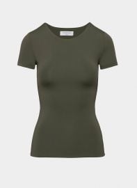 Contour at Aritzia Crew Hip T shirt in Dark Olive at Aritzia