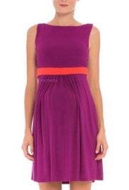 Contrast Banding Maternity Dress by Olian at Amazon