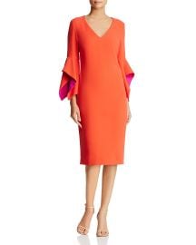 Contrast Bell Sleeve Dress by Badgley Mischka at Bloomingdales