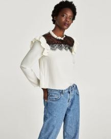 Contrast Blouse by Zara at Zara