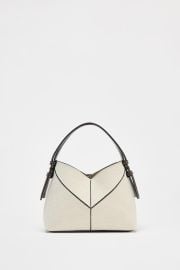 Contrast Canvas Mini Shopper at Zara