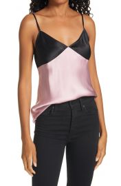 Contrast Detail Silk Satin Camisole by ATM Anthony Thomas Melillo at Nordstrom