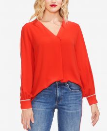 Contrast Piping Blouse at Macys